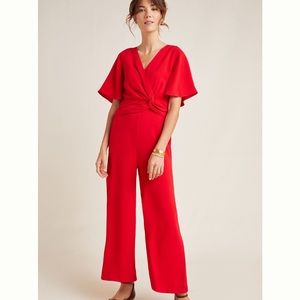 Anthropologie Turner Twist Culotte Jumpsuit